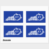 Aufkleber, die ich Liebe Kentucky Staat verwendet Rechteckiger Aufkleber (Blatt)