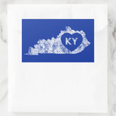 Aufkleber, die ich Liebe Kentucky Staat verwendet Rechteckiger Aufkleber (Tasche)
