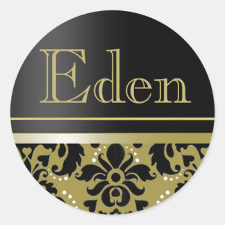Aufkleber "Eden" (schwarz/gold)