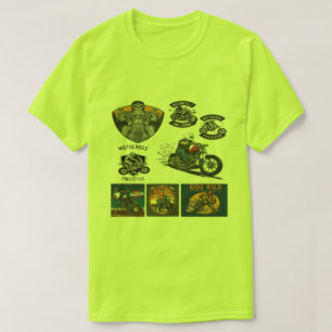 Aufkleber eines Kraftrads für die Konstruktion von T-Shirt