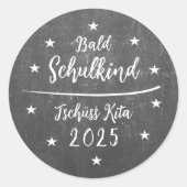 Aufkleber | Einschulung - Bald Schulkind - Tafel (Vorderseite)