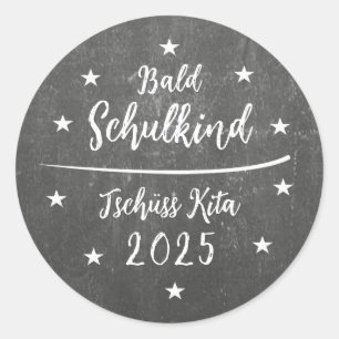 Aufkleber Einschulung - Bald Schulkind - Tafel