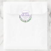 Aufkleber-Etikett für hausgemachte Lavendelbadebom Runder Aufkleber (Tasche)