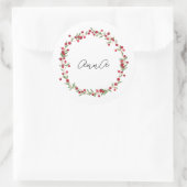 Aufkleber, Etikett - Rose Runder Aufkleber (Tasche)