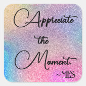 Aufkleber farbig | Erste Schritte und positive Bes (Vorderseite)