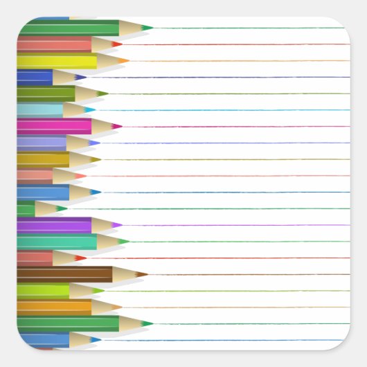 Aufkleber - Farbige Stifte (Vorderseite)