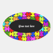 Aufkleber "Farbiges Puzzle" (Vorderseite)