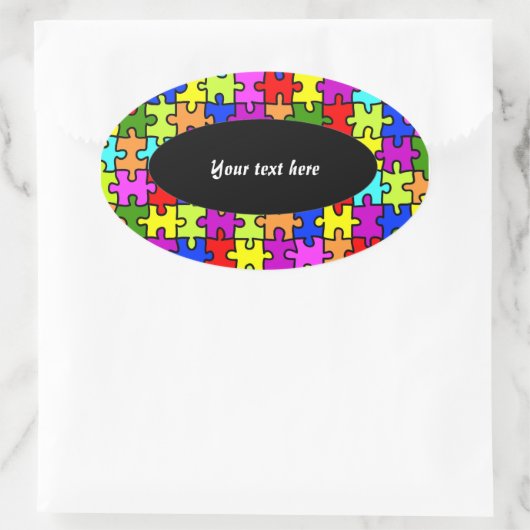 Aufkleber "Farbiges Puzzle" (Tasche)