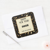 Aufkleber | Feierliches Sechs Drei-in-Happy New Ye (Umschlag)