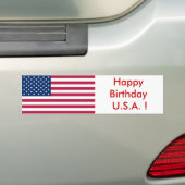 Aufkleber Flag der USA, Happy Birthday U.S.A. ! Autoaufkleber (Auf Auto)