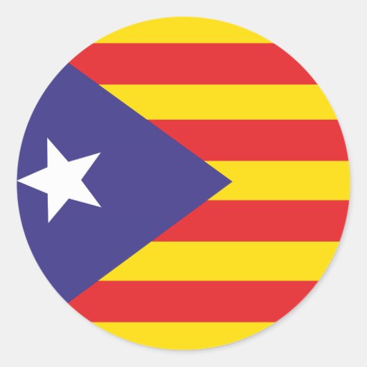 Aufkleber Flagge der katalanischen Unabhängigkeit (Vorderseite)