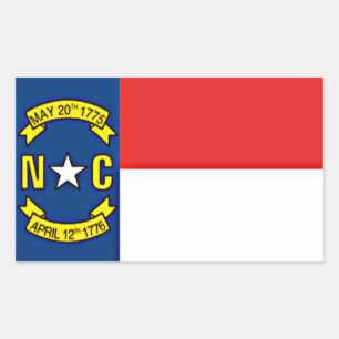 Aufkleber, Flagge von North Carolina, Rechteckiger Aufkleber
