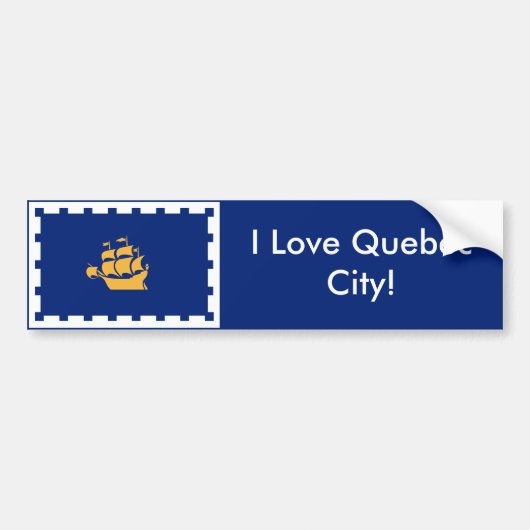 Aufkleber Flagge von Québec, Kanada Autoaufkleber (Vorne)
