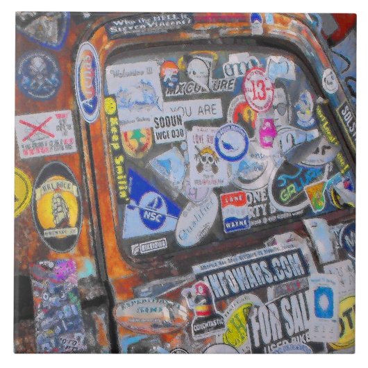 Aufkleber Fliese (Vorderseite)