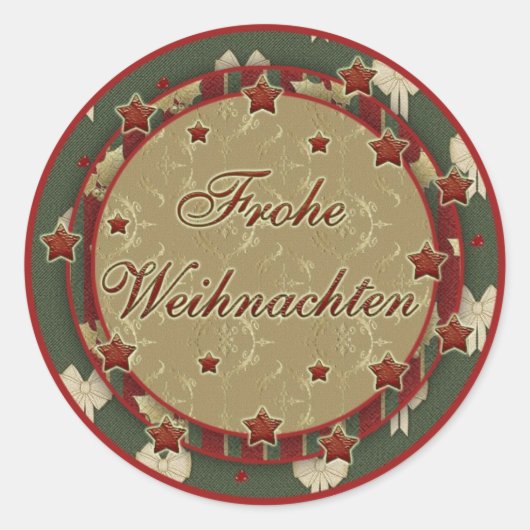Aufkleber "Frohe Weihnachten" (Vorderseite)