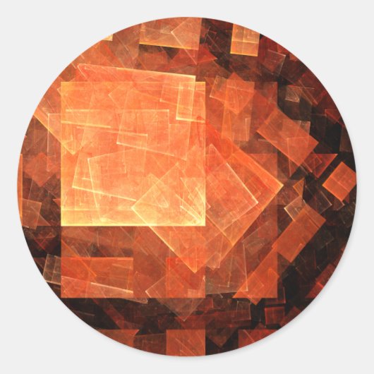 Aufkleber für Abstrakte Art-Runde aus Fenstern (Vorderseite)