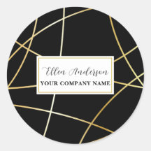 Aufkleber für abstrakte Goldlinien