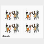 Aufkleber für afrikanische Stammeskunst (Blatt)