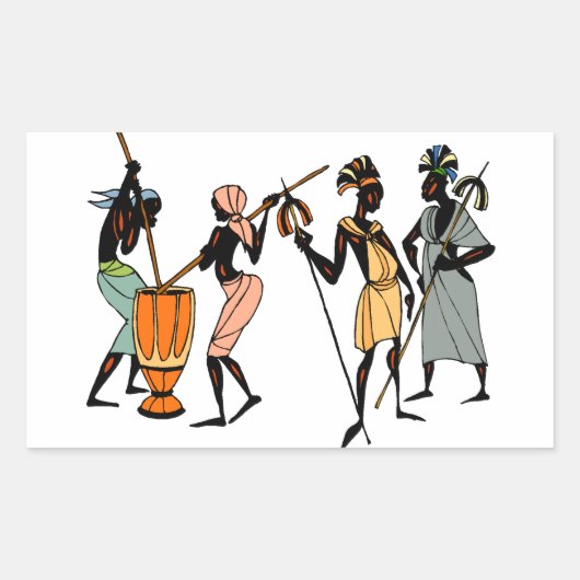 Aufkleber für afrikanische Stammeskunst (Vorderseite)
