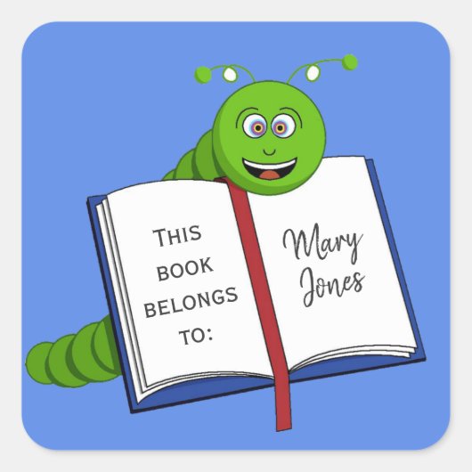 Aufkleber für albernes Bookworm Buchzeichen (Vorderseite)