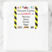 Aufkleber für Allergiealarm für den Schreibtisch e (Tasche)