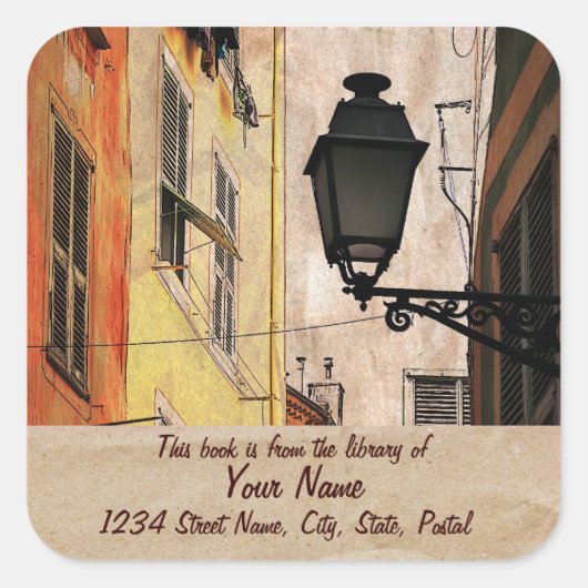 Aufkleber für alte Nizza Bibliothek (Vorderseite)