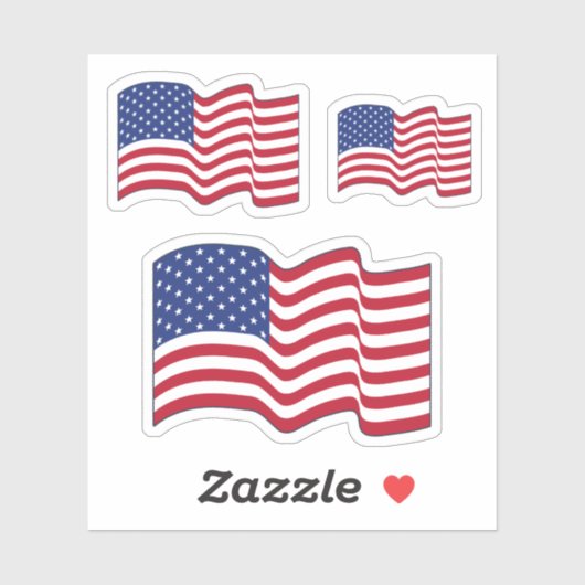 Aufkleber für amerikanische Flaggen (Blatt)
