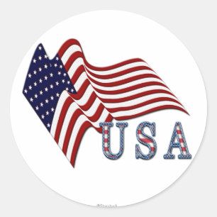 Aufkleber für amerikanische Flaggen