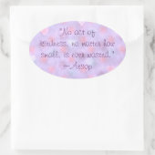 Aufkleber für Ankündigungen von Aesop-Kindness (Tasche)