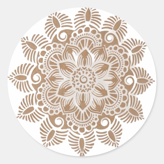 Aufkleber für antikes Blumendesign (Vorderseite)