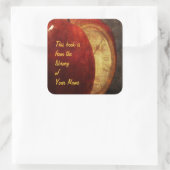 Aufkleber für Apfel- und Uhrenbibliothek (Tasche)