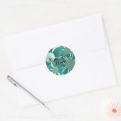 Aufkleber für aquamarine Blume (Umschlag)