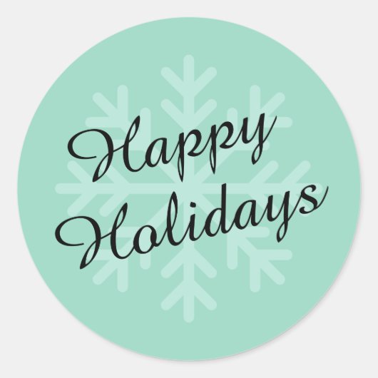 Aufkleber für Aquamarine Happy Holidays (Vorderseite)