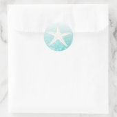 Aufkleber für aquamarine und weiße Sterne (Tasche)