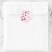 Aufkleber für Aquarellfarben Rosa Blume (Tasche)