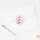 Aufkleber für Aquarellfarben Rosa Blume (Umschlag)