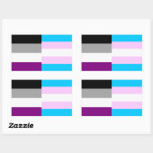Aufkleber für asexuelle/trans-stolze Fahnen (Blatt)