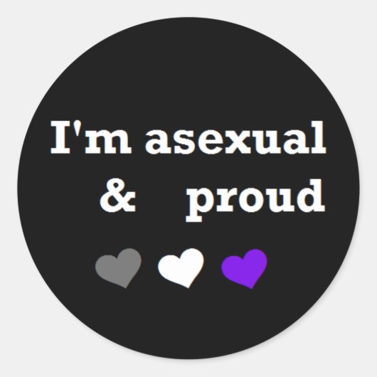 Aufkleber für asexuelle und proud (Vorderseite)