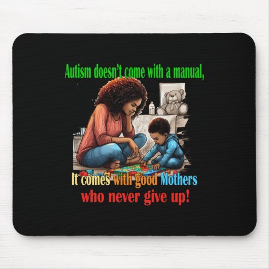 Aufkleber für Autismus-Mama Mousepad (Vorne)