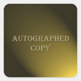Aufkleber für Autographische Kopie im Gold-Stil