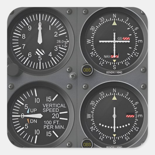 Aufkleber für Avionikgeräte (Vorderseite)