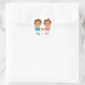 Aufkleber für Baby Boy Girl Gender Reveal Square (Tasche)