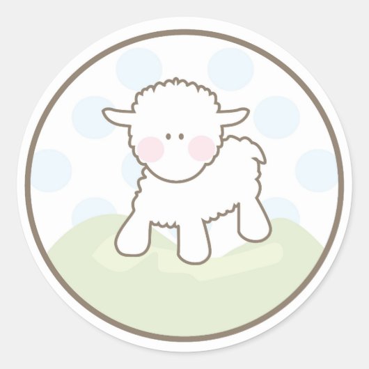 Aufkleber für Baby-Einladung oder Gefälligkeitswer (Vorderseite)