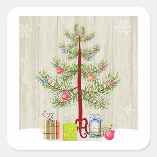 Aufkleber für Bäume und Geschenke (Vorderseite)