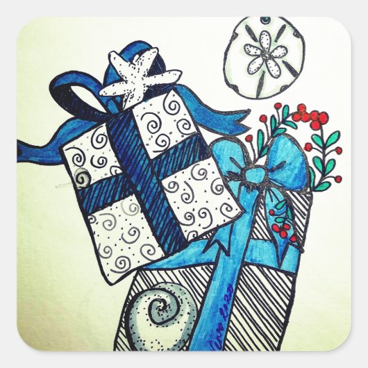 Aufkleber für Beachy Presents (Vorderseite)