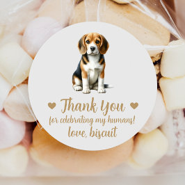 Aufkleber für Beagle-Hunde-Gastgeschenk Hochzeit
