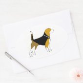 Aufkleber für Beagle Silhouette (Umschlag)