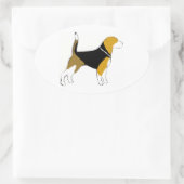 Aufkleber für Beagle Silhouette (Tasche)