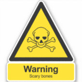 Aufkleber für beängstigende Knochen (Vorderseite)
