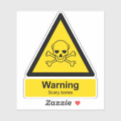 Aufkleber für beängstigende Knochen (Blatt)